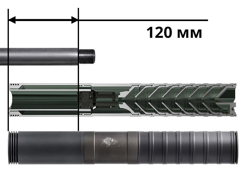 Інтегрований розбірний ПБС AFTactical S56L S56L-338-3424 фото